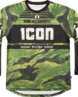 ICON Tigers Blood Jersey 3XL Green Black Men's Long Sleeve