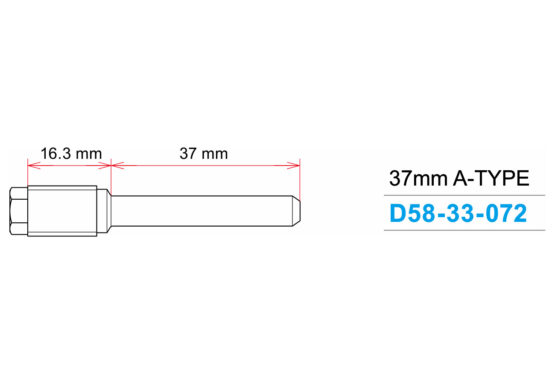 DRC Stainless Brake Pin A-Type 37mm Front Silver - Image 2