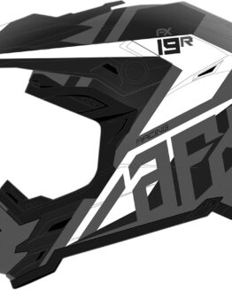 FX-19R Racing Full Face Offroad Helmet Matte Gray/White Large