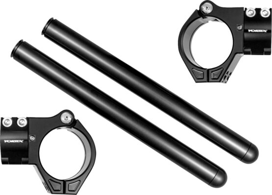 Vortex Clip-On Handlebars Black 41mm 7 Degree Zero Offset Pair