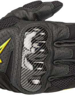 SMX1 Air V2 Motorcycle Gloves Black/Yellow Large