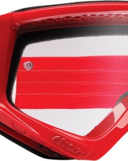 Thor Combat Racer Goggles Red White Adult Clear Lens
