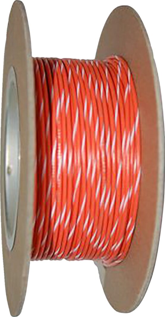 NAMZ 100ft 20 AWG Orange/White Stripe Primary Wire Spool