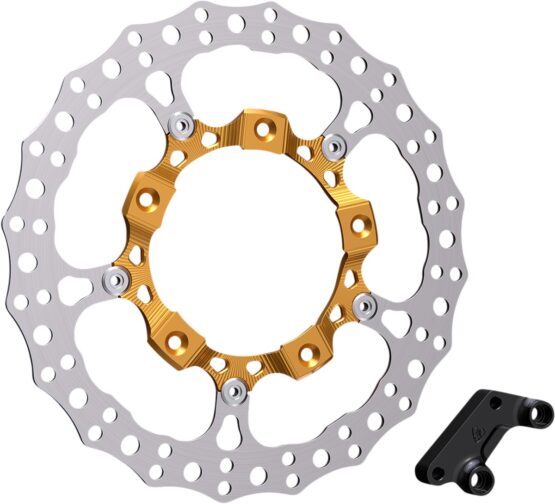 Left Side 14" Full Floating Rotor w/ Bracket Gold