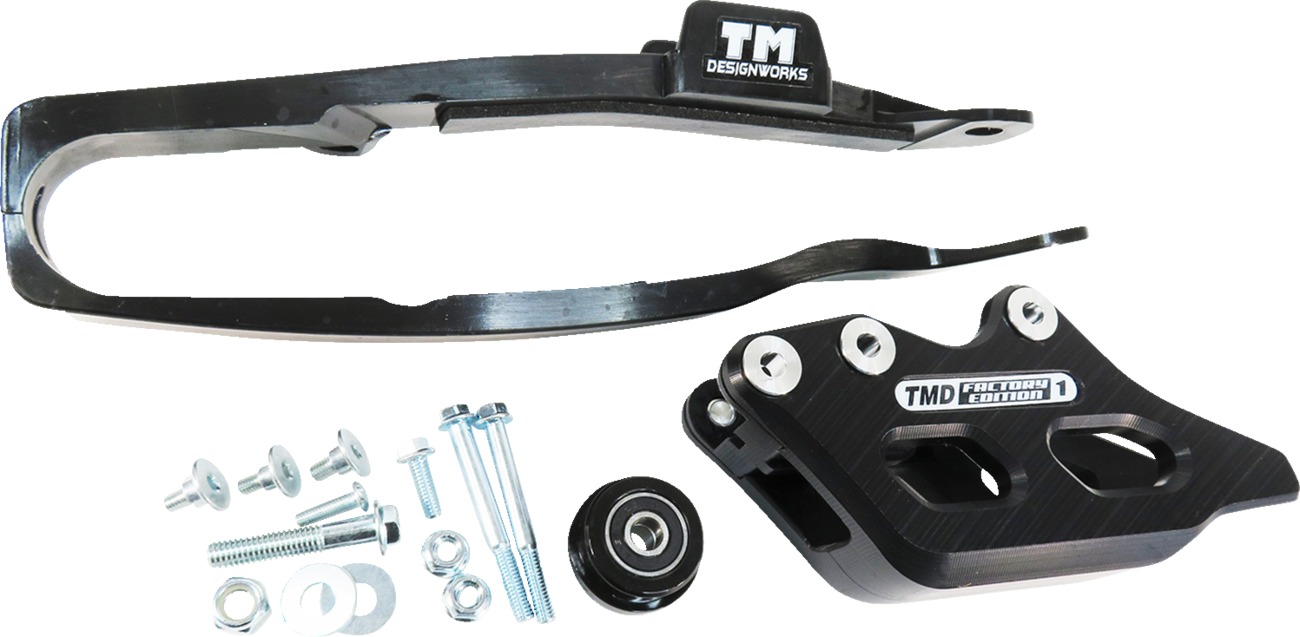 T.M. Designworks Chain Guide and Slider Kit Black For Yamaha YZ450F 2023 - Image 3