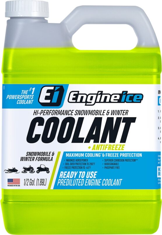 Engine Ice Snowmobile Winter Antifreeze Coolant, 0.5 Gal, Yellow