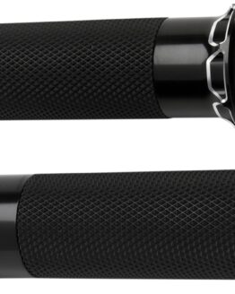 Bevelled Fusion Series Grips Black by Arlen Ness Fits Fly-By-Wire Models
