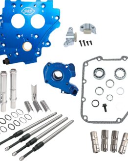 S&S Cam Chest Kit Chain Drive Chrome Pushrods for Twin Cam Harley 99-06