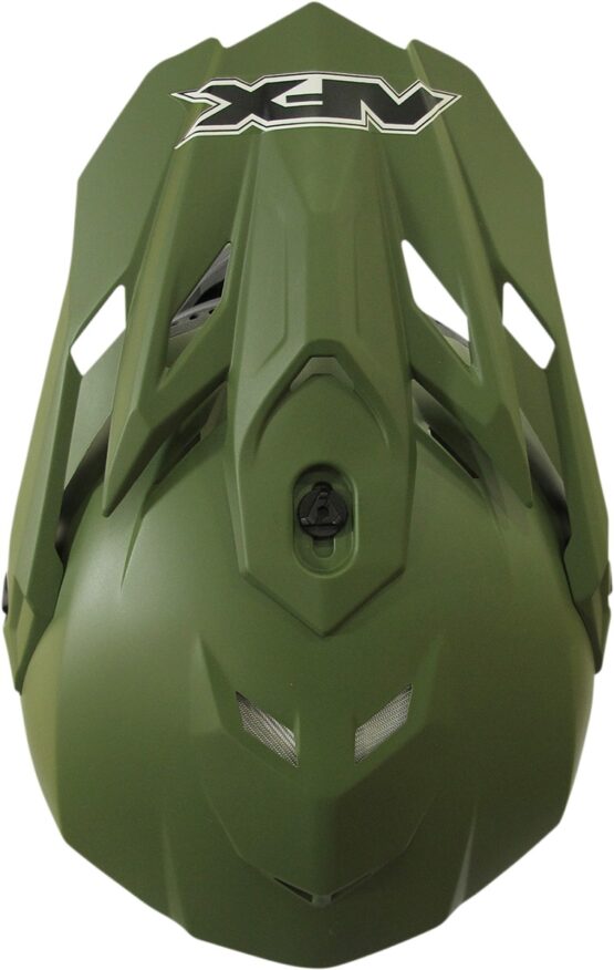FX-19R Full Face Offroad Helmet Matte Green 2X-Large - Image 4
