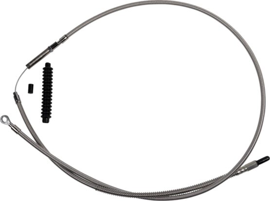 Barnett High-Efficiency Stainless Clutch Cable +6in for Harley-Davidson