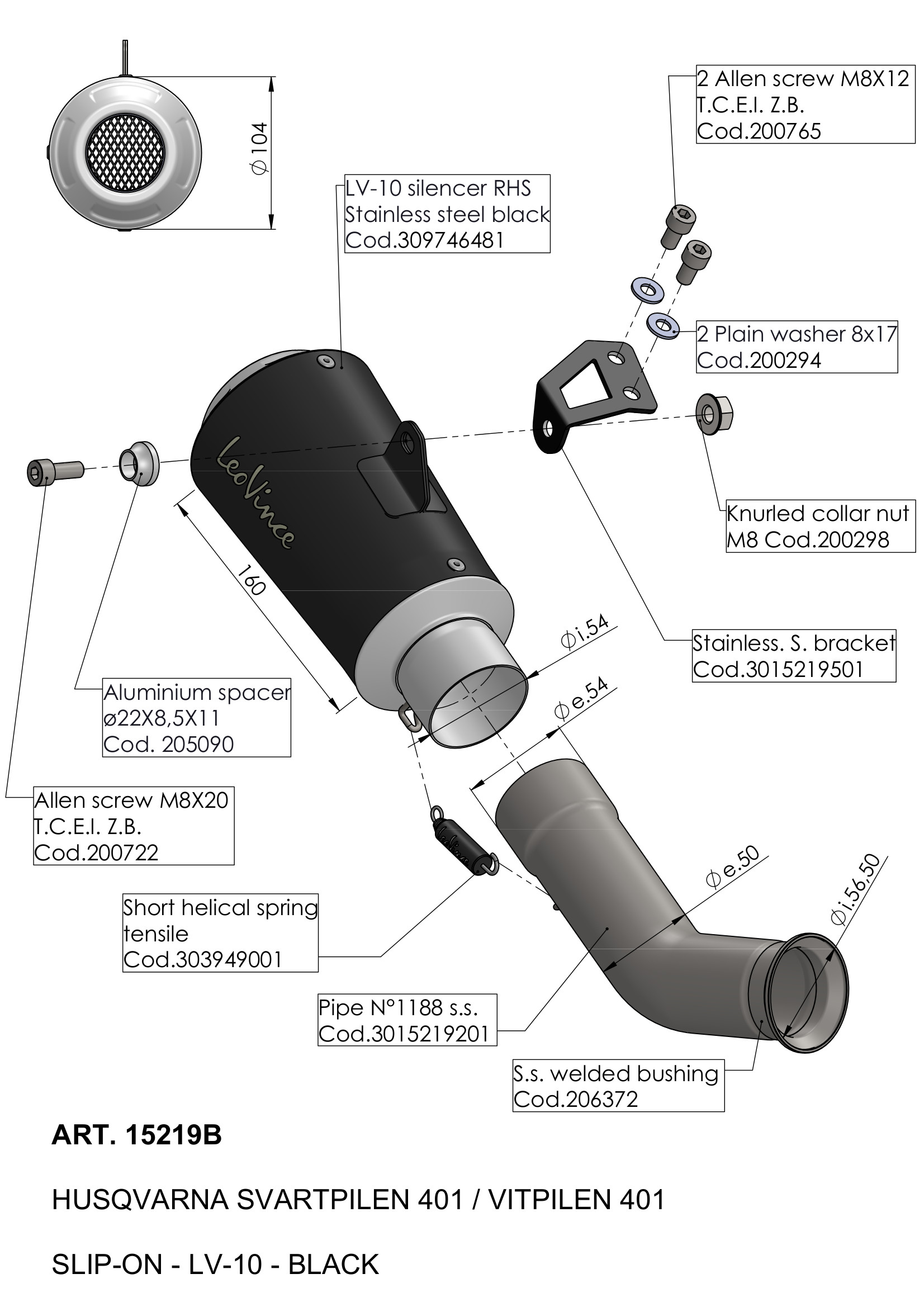 LV-10 Black Edition Slip On Exhaust Muffler - Image 4
