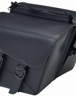 Willie & Max Universal Black Jack Compact Slant Motorcycle Saddlebag Set