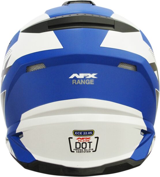 FX-41DS Range Full Face Dual-Sport Helmet Matte Blue Large - Image 4