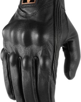 Pursuit Street Leather Motorcycle Gloves Black Large