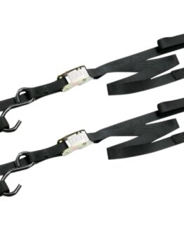 Black Integra Tie-Downs Pair 69"x1" - 1200lbs, Cam Buckle w/soft-loop