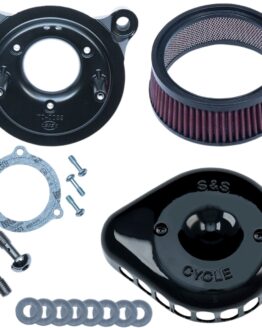 Black Stealth Mini Teardrop Air Cleaner by S&S for Harley-Davidson