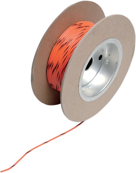 Orange / Black 18 Gauge Color Match Primary Wire - 100' Spool - Image 2