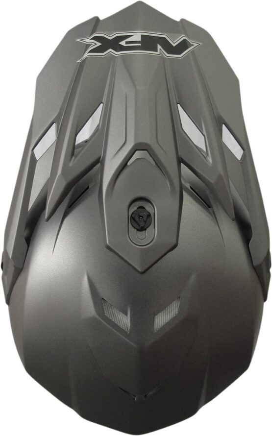 FX-19R Full Face Offroad Helmet Matte Gray Medium - Image 4