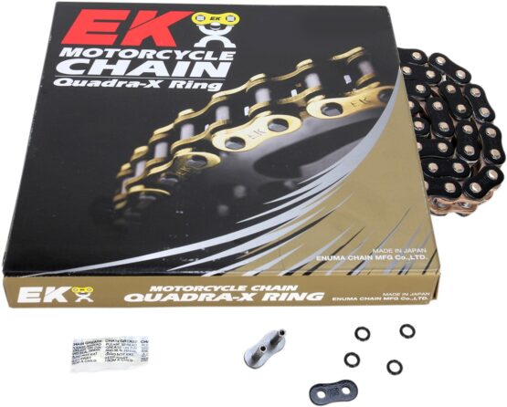 EK 520ZVX3 Sportbike Chain 120 Link Black/Gold NX-Ring 520 Pitch - Image 2