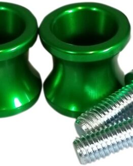 Vortex 8mm Swingarm Spools Green Pair For Most Late Sportbikes