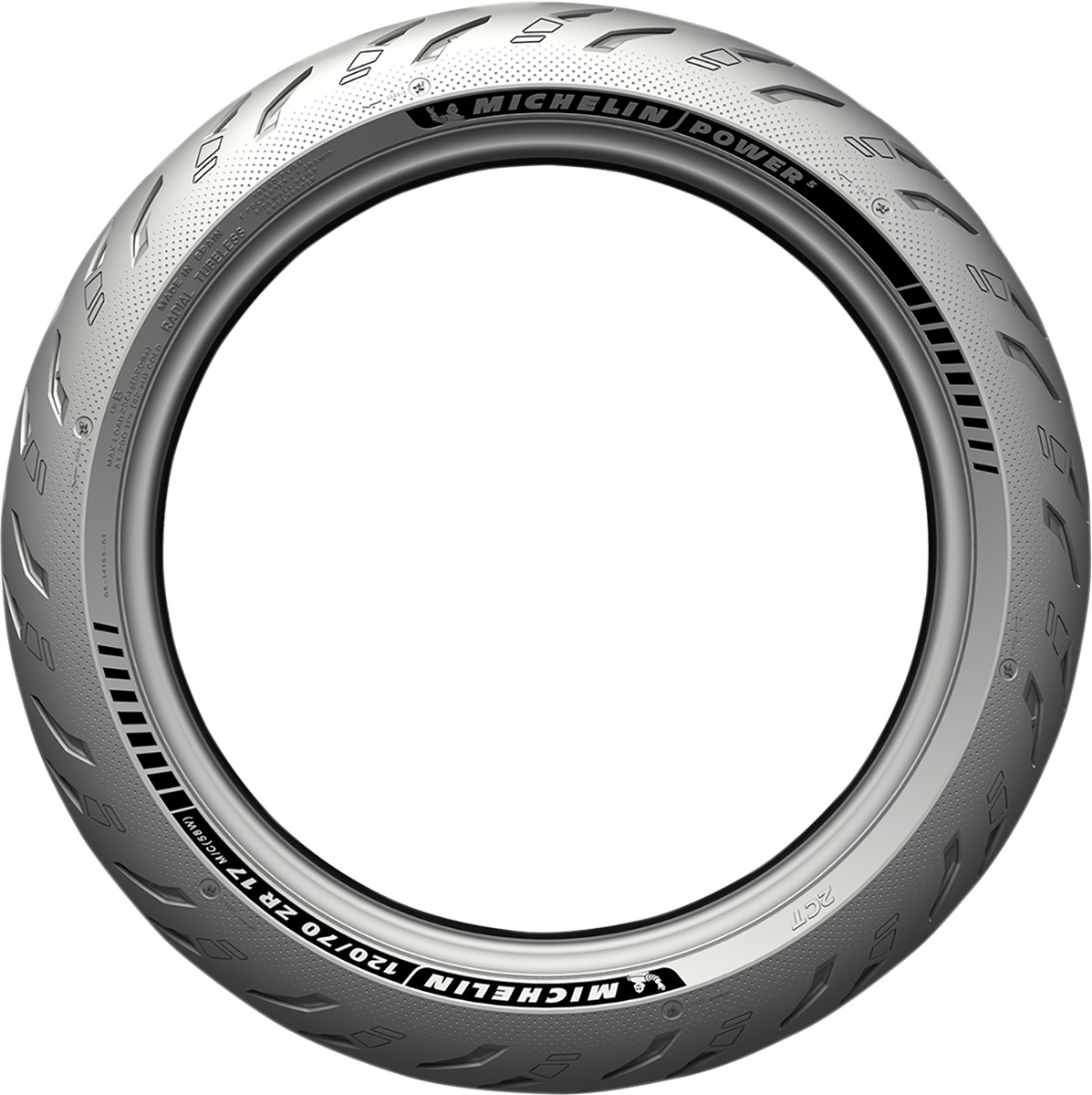 120/70ZR17 (58W) Power 5 Front Motorcycle Tire - Image 4