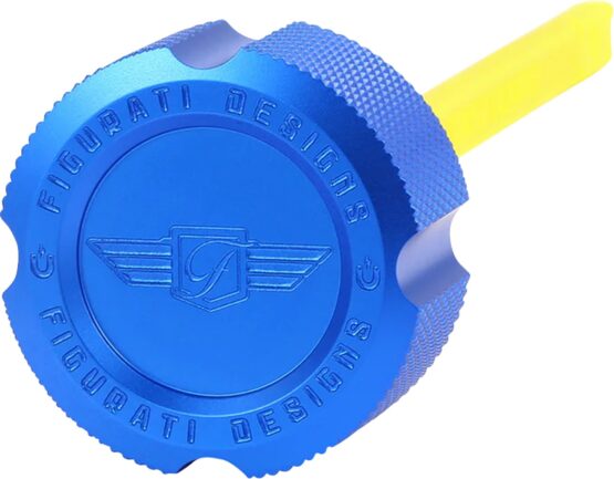 Figurati Designs Magnetic Oil Dipstick Knurled Blue M8 Touring