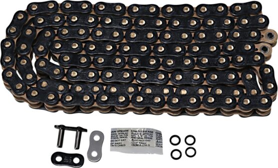 EK 520ZVX3 Sportbike Chain 120 Link Black/Gold NX-Ring 520 Pitch