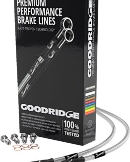 Goodridge Rear Brake Line Kit Silver For Harley Softail Models