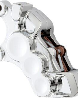 6 Piston Chrome Front Left Caliper Fits Many 06+ H-D w/ 11.8" Rotors