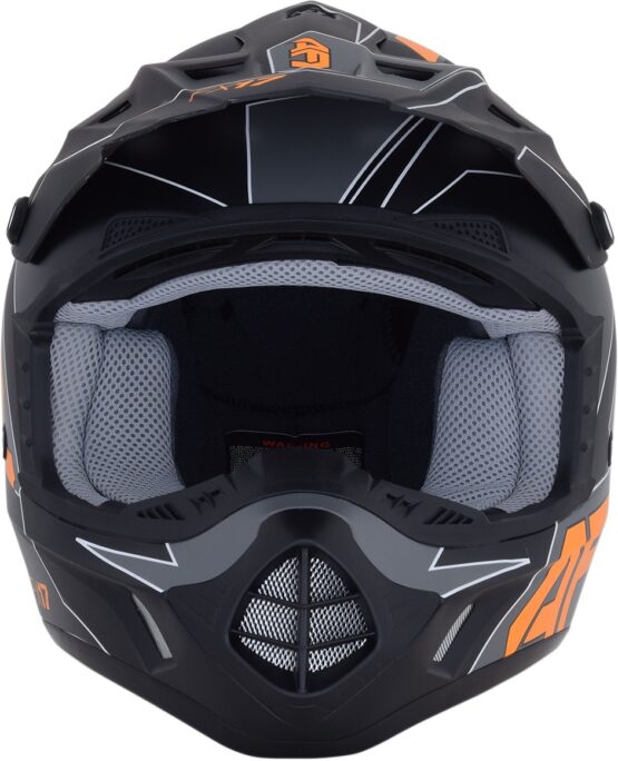 FX-17 Full Face Offroad Helmet Matte Orange Large - Image 9