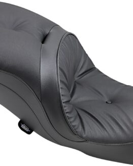 Touring Pillow Leather 2-Up Seat Black Low 1"