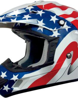 FX-17 Flag Full Face Offroad Helmet Red/White/Blue Medium