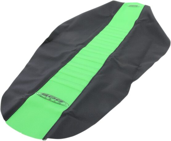 9 Pleat Water Resistant Seat Cover Black/Green - Image 2