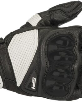 SP-1 V2 Leather Motorcycle Gloves Black/White 2X-Large