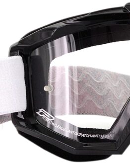 3201 Black / White Raceline Goggles - Clear Lens