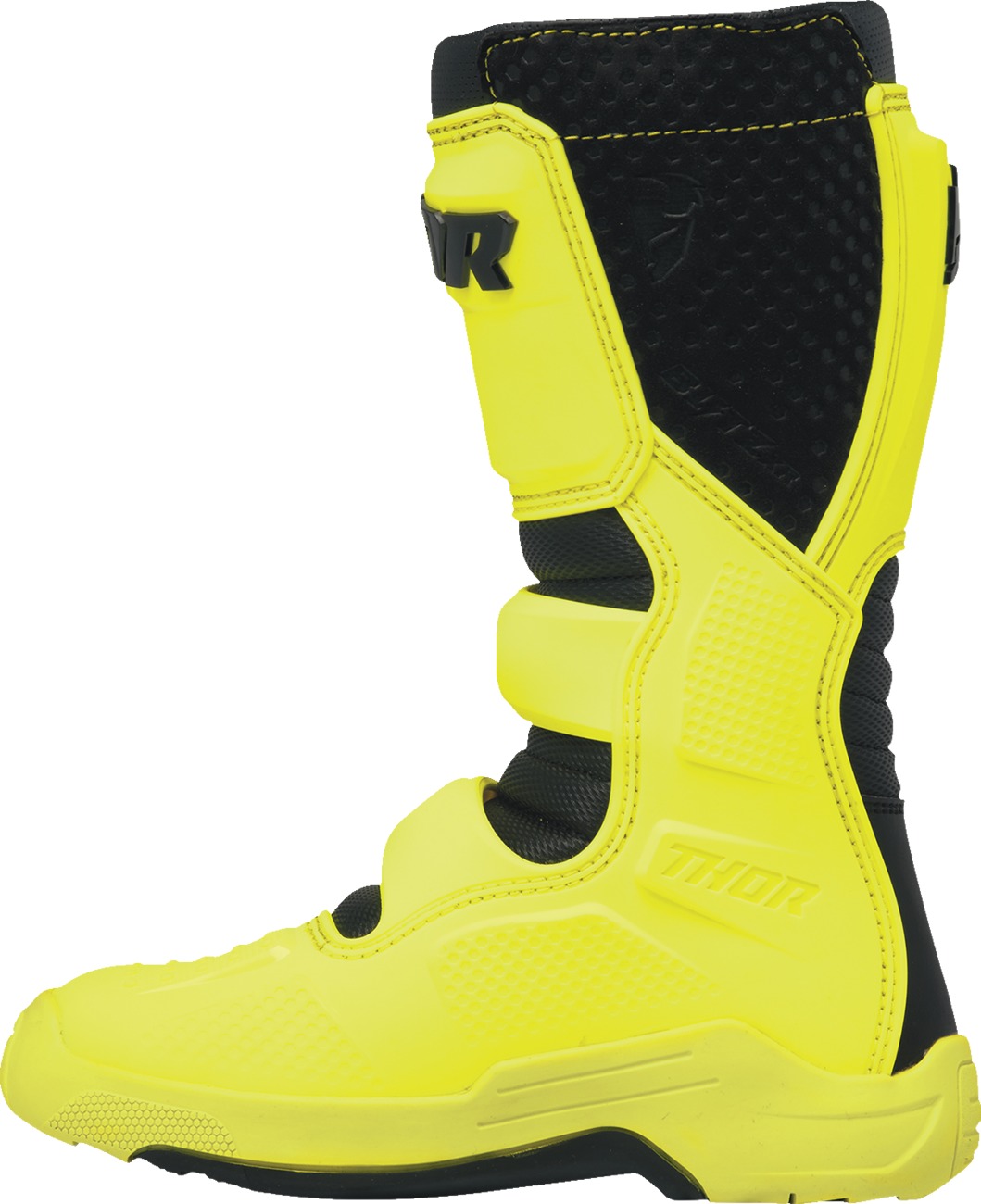 Thor Youth Blitz XR Boots Black/Fluorescent Acid Size 2 - Image 3