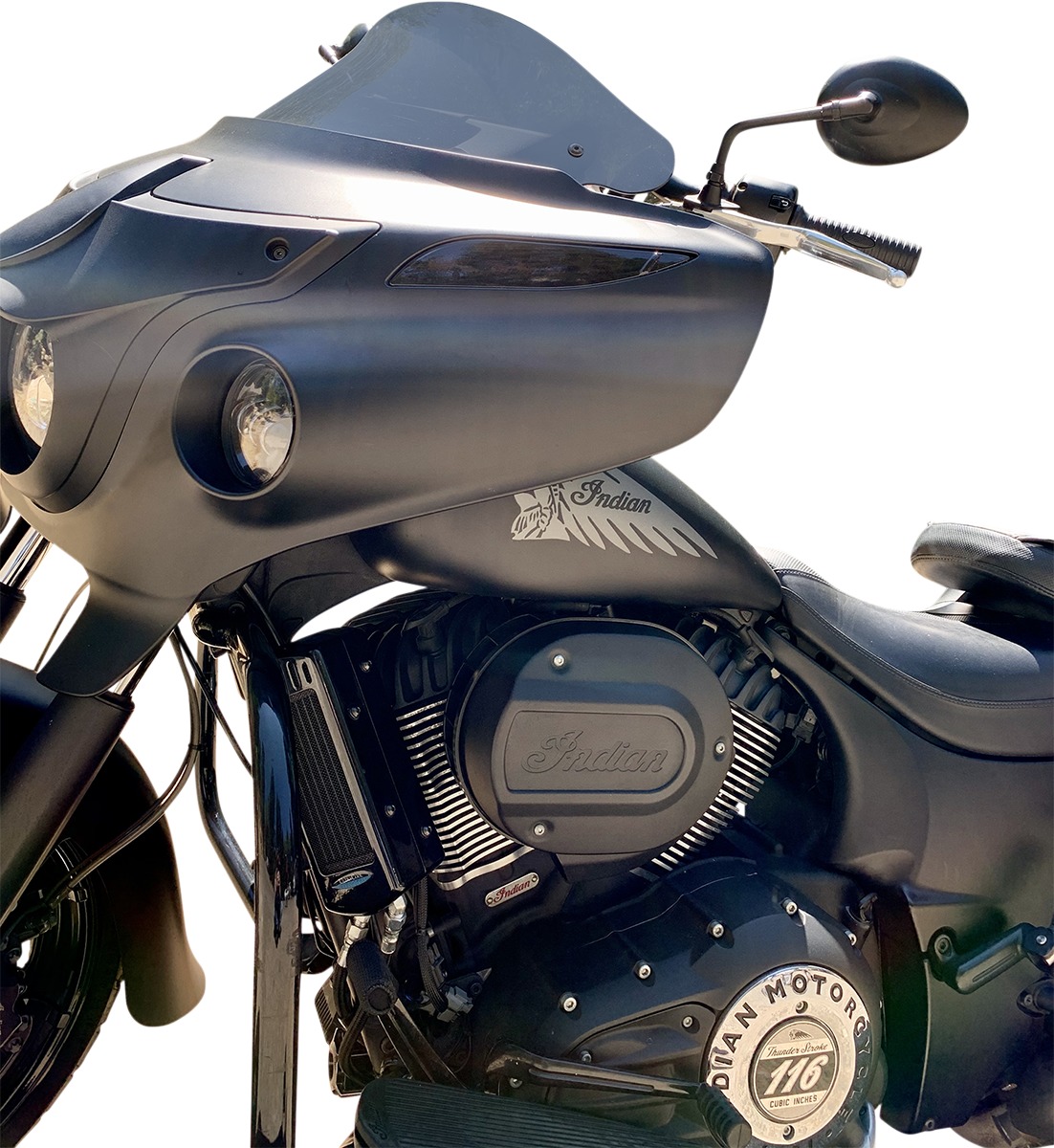 UltraCool Side Mount Oil Cooler Gloss Black For Indian - Image 4