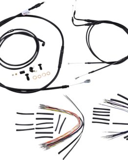 Extended Black Control Cable Kit - 18" tall bars