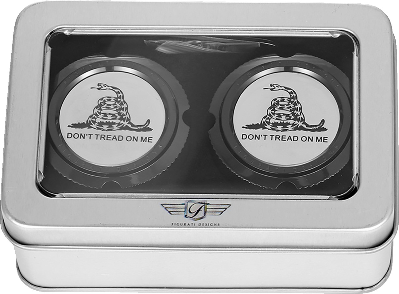 Figurati Designs Front Axle Nut Cover Black Don't Tread On Me Harley For - Image 3