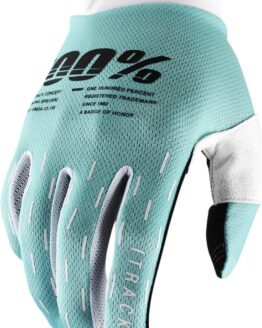 100% iTrack Gloves Aqua XL Men's Short Cuff