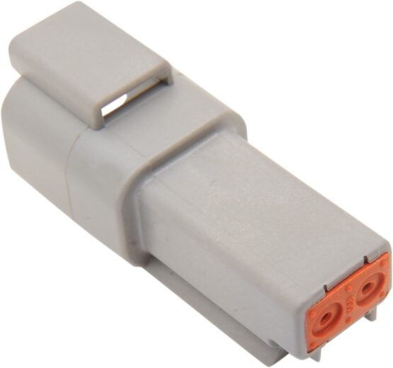 Grey 2 Pin Receptacle - Replaces DEUTSCH DT Style & H-D 72122-94GY - Image 2