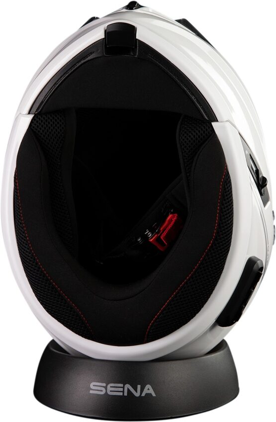 Sena Outrush R Bluetooth Flip-Up Helmet Gloss White Medium - Image 4