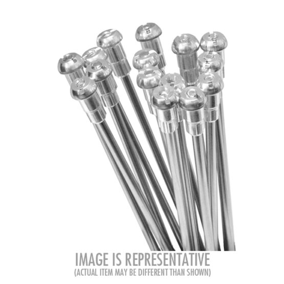 Front Spoke/Nipple Set (w/ Wrench) - 9 Gauge / 36 Qty - Silver - Image 2