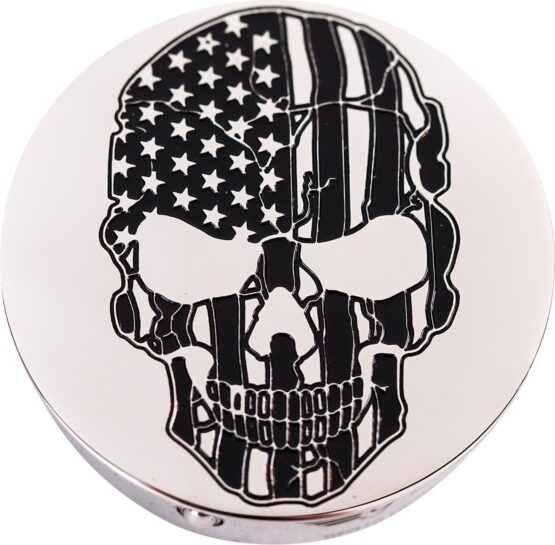 FIGURATI DESIGNS Swing Arm Covers Contrast Cut Skull Harley Touring