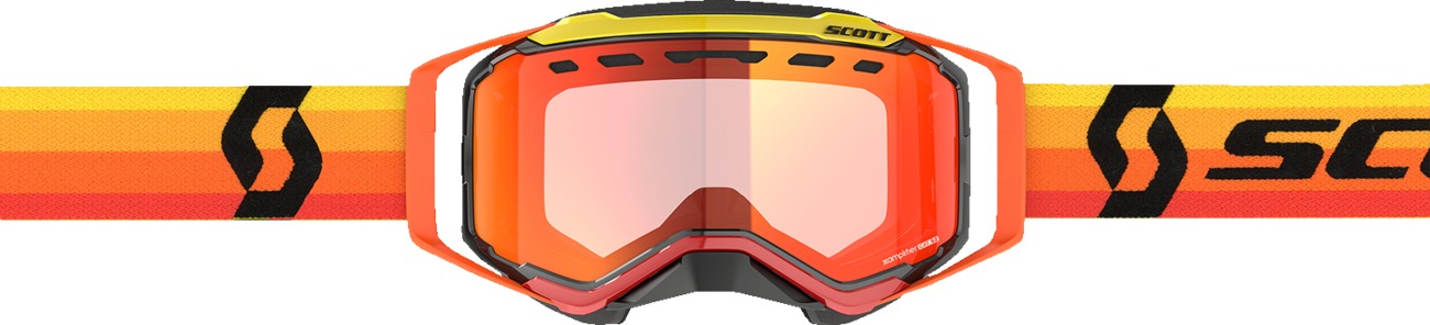 Scott Prospect Snow Cross Goggle Orange/Yellow Enhancer Red Chrome Lens - Image 3