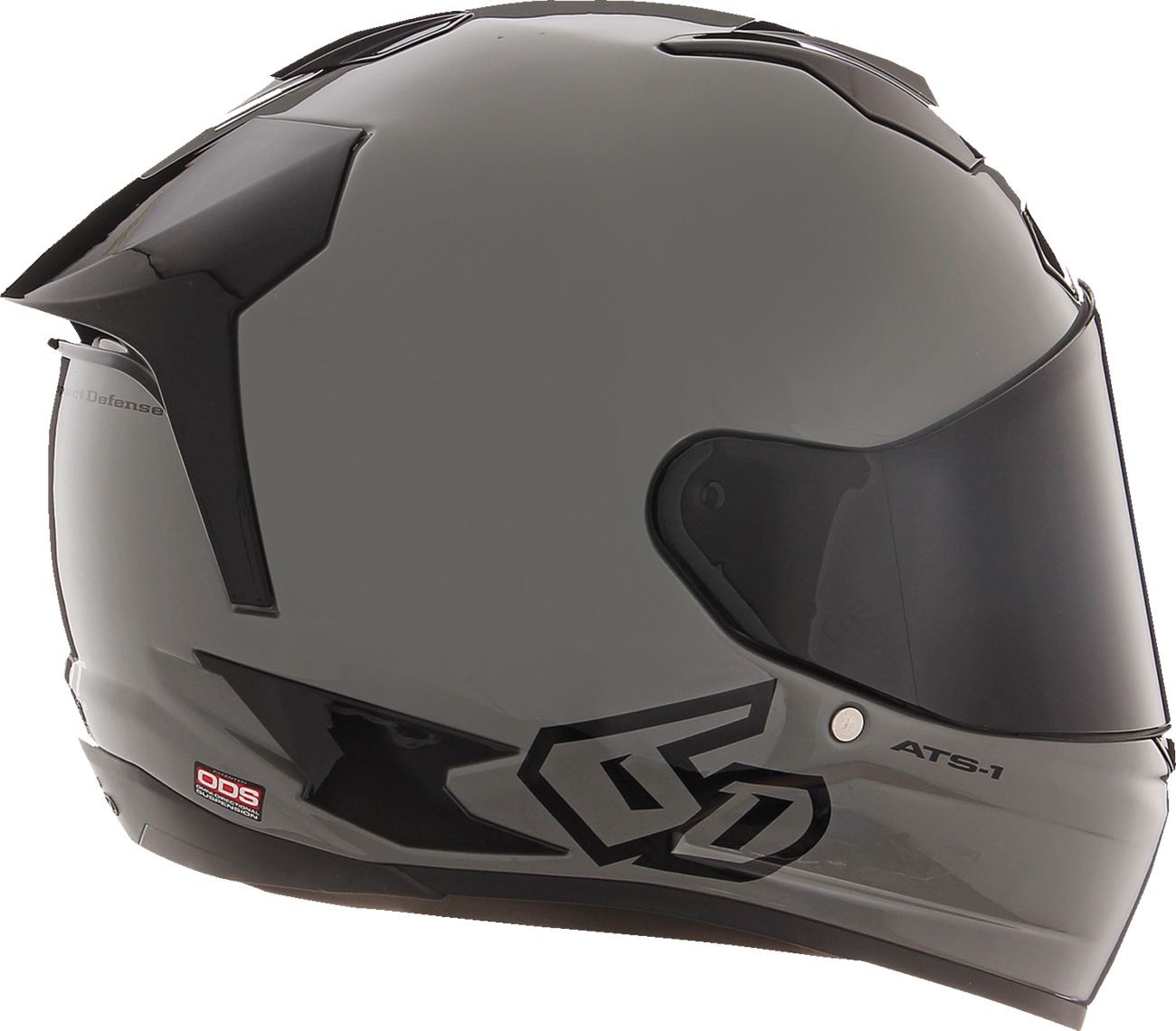 6D ATS-1R Solid Full Face Helmet Cement Gray 2XL Unisex - Image 3