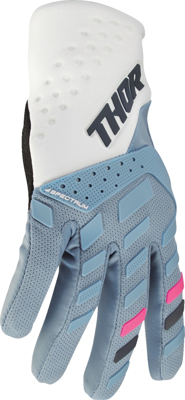 Thor Women's Spectrum Gloves L White/Starlight Blue - Image 3