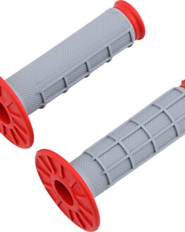 MX Dual Compound Grips 1/2 Waffle - Grey/ Red