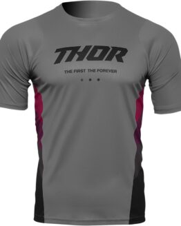 THOR Assist React Short-Sleeve Jersey Gray/Purple Men's Large