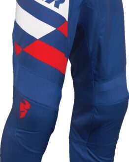 Thor Youth Sector Checker Pants White Navy Red Size 26